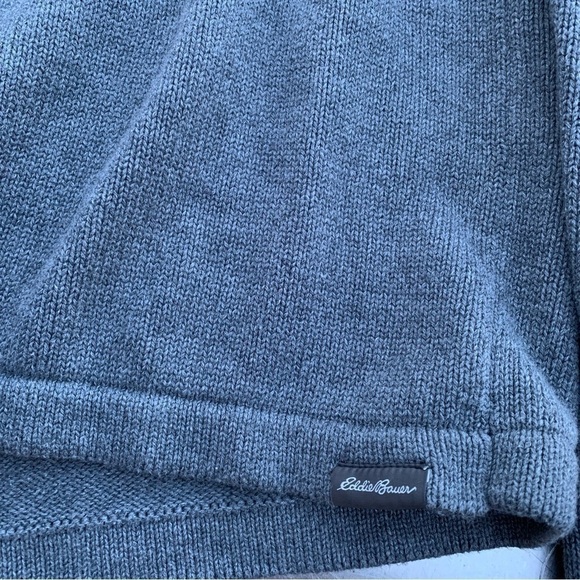 Eddie Bauer Pullover 1/4 Zip Sweater Stripes Men’s Size Medium Blokette - Picture 5 of 8